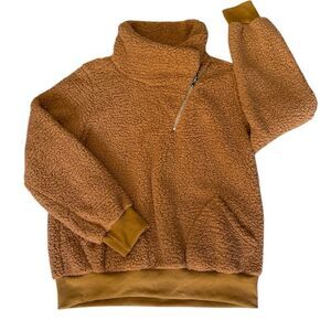 EPretty Sherpa soft comfy pullover jacket sweatshirt- Size L NEW
